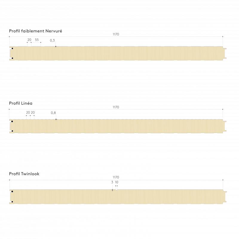 Panneau Sandwich de Bardage KS1170 TFF