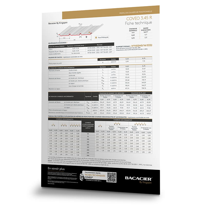 Fiche technique COVEO 3.45 R