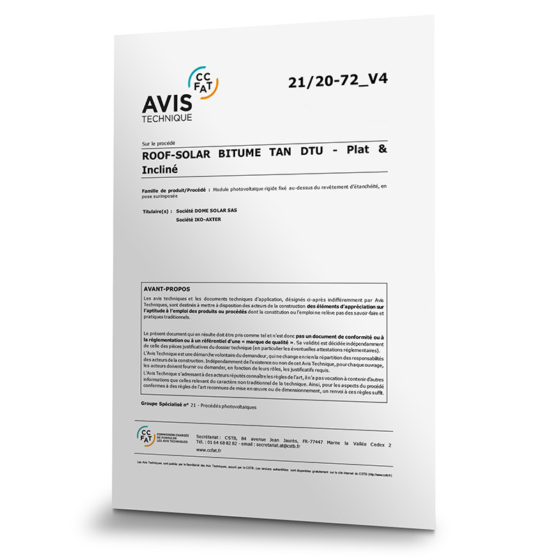 ATec ROOF-SOLAR BITUME TAN DTU – Plat & Incliné