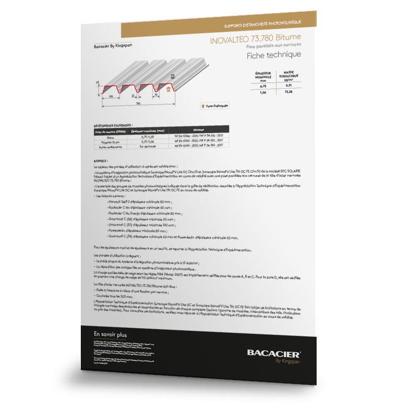 Fiche technique INOVALTEO 73.780 Bitume