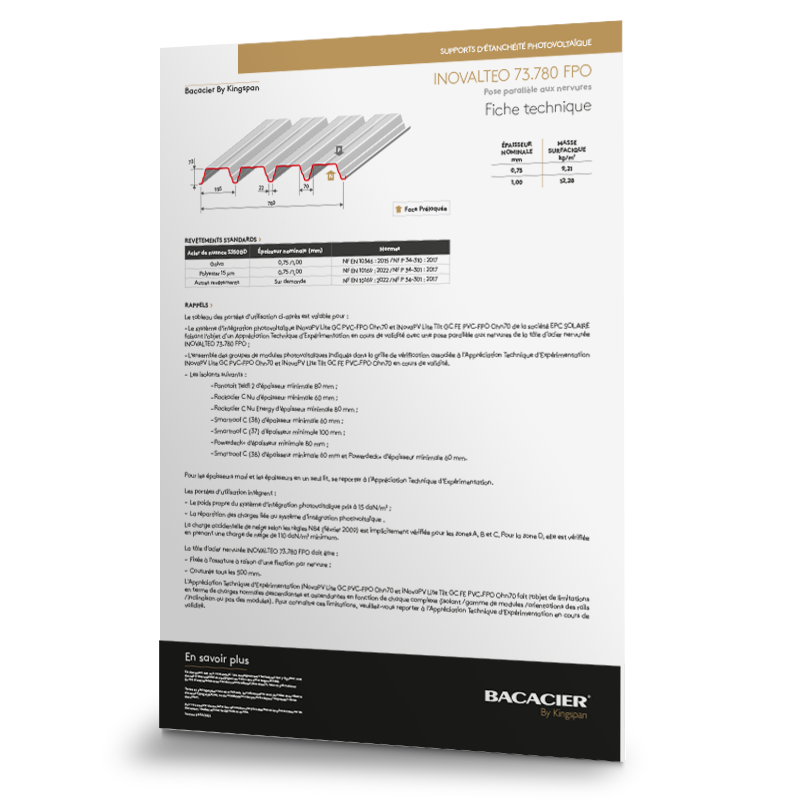 Fiche technique INOVALTEO 73.780 FPO