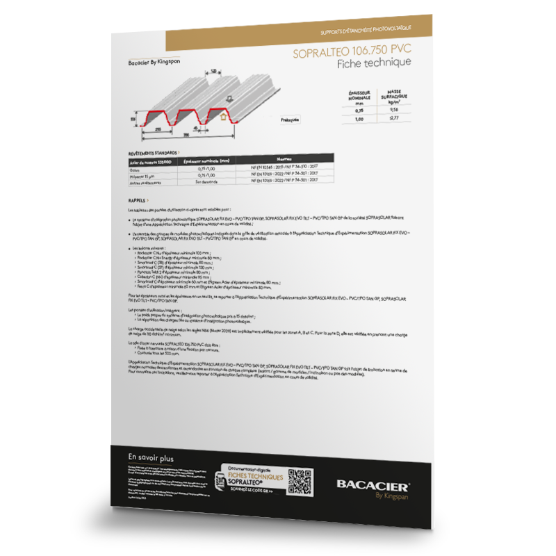 Fiche technique SOPRALTEO 106.750 PVC