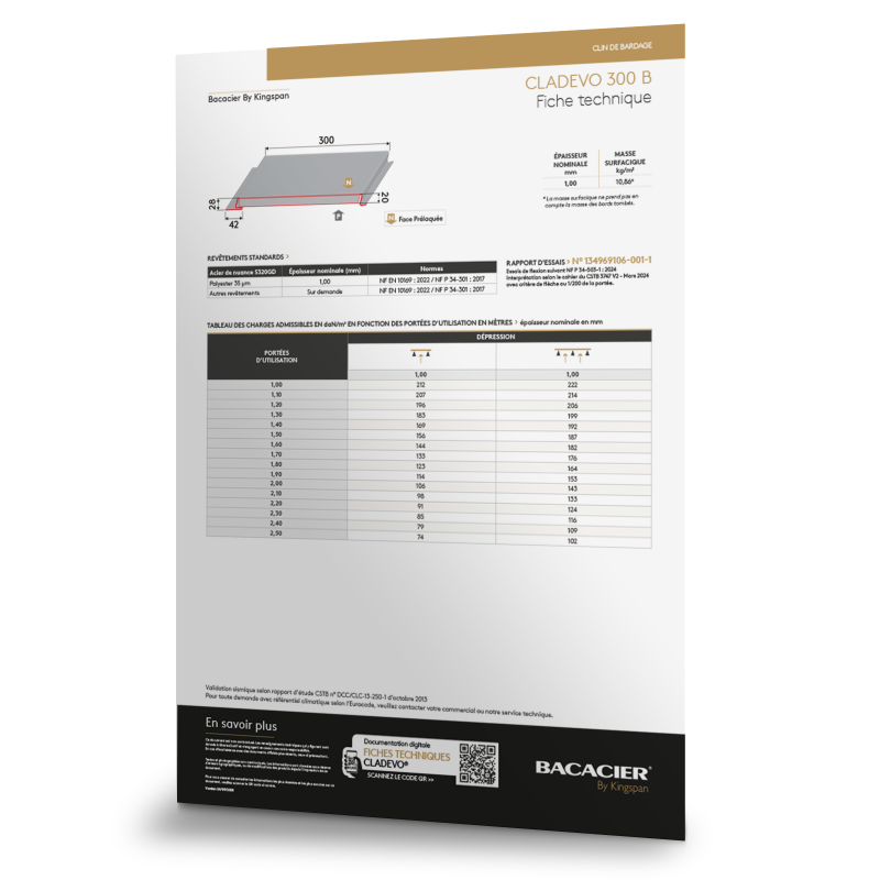 Fiche technique CLADEVO 300 B