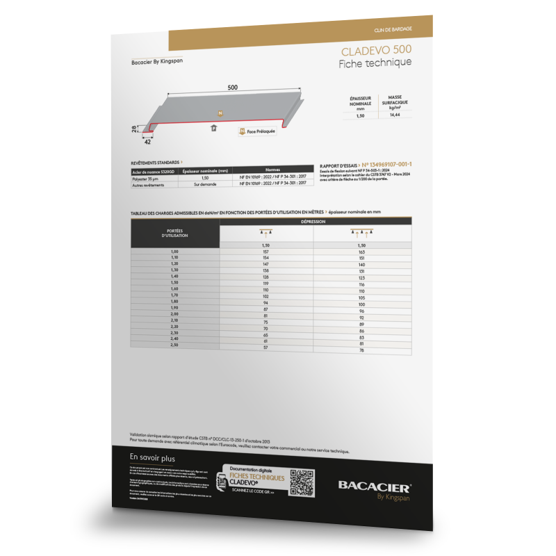 Fiche technique CLADEVO 500